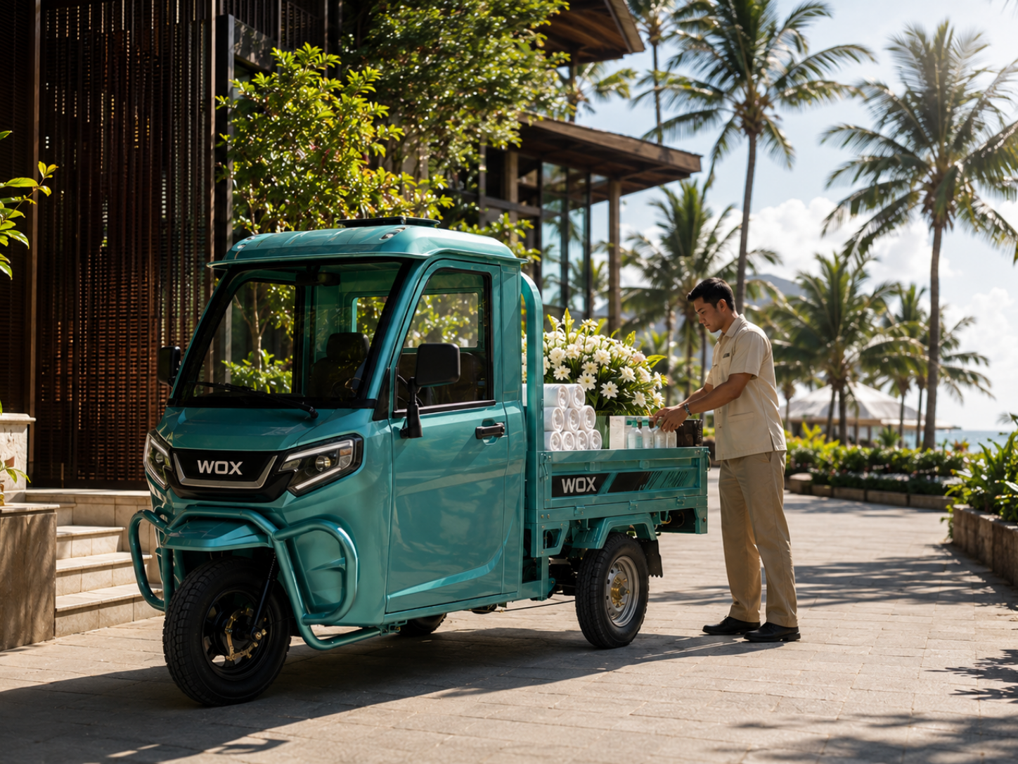 WOX Carry delivering at a resort property