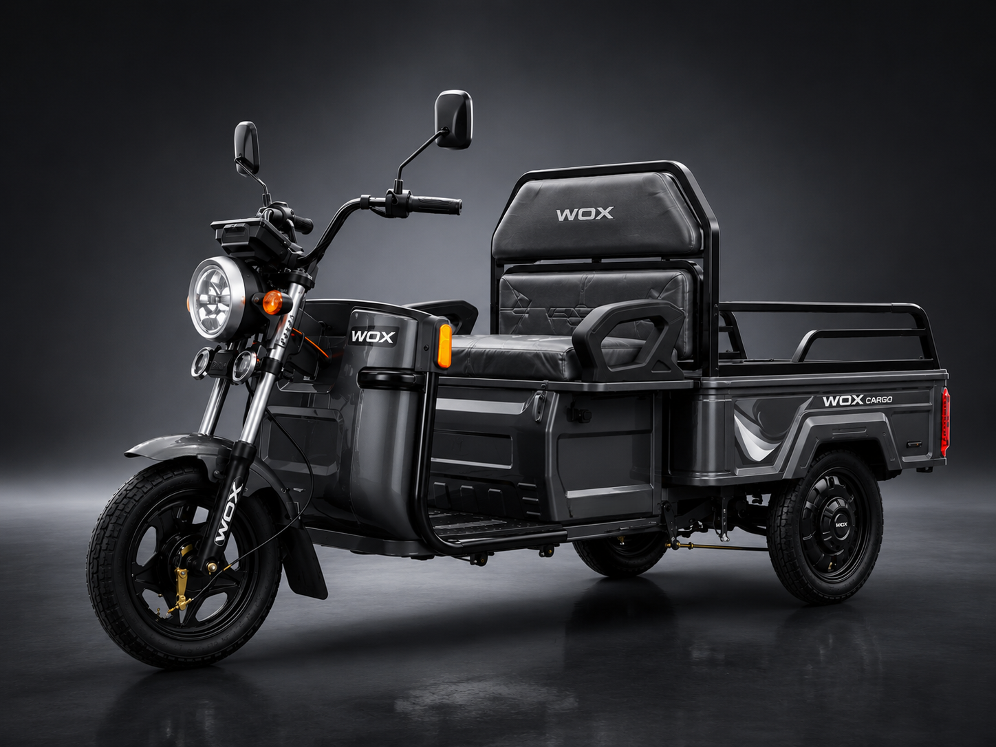 WOX Cargo electric cargo tricycle — compact flatbed for urban delivery