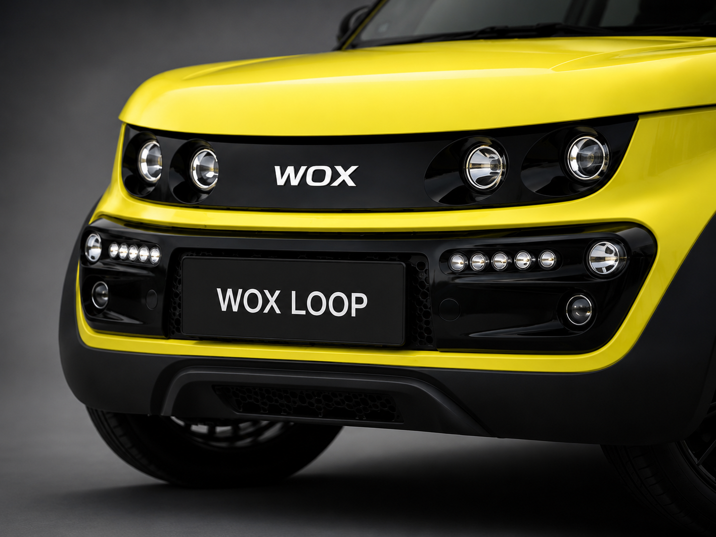 WOX LOOP — signature front face with quad LED headlights