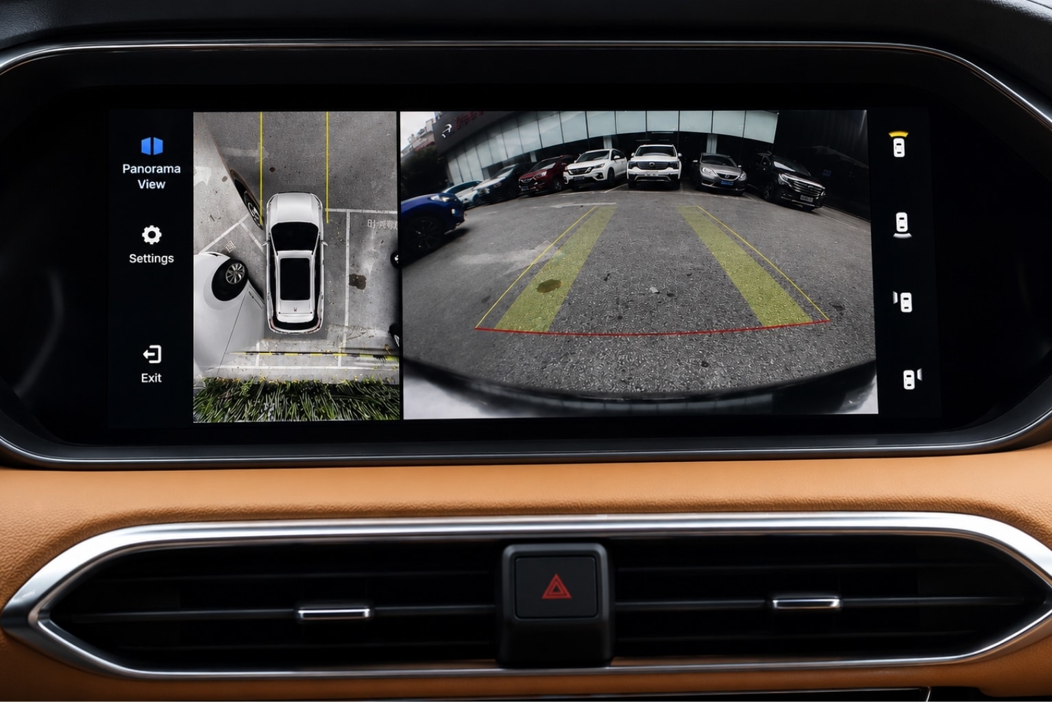 WOX NEO — 360° panoramic camera with reverse view on infotainment