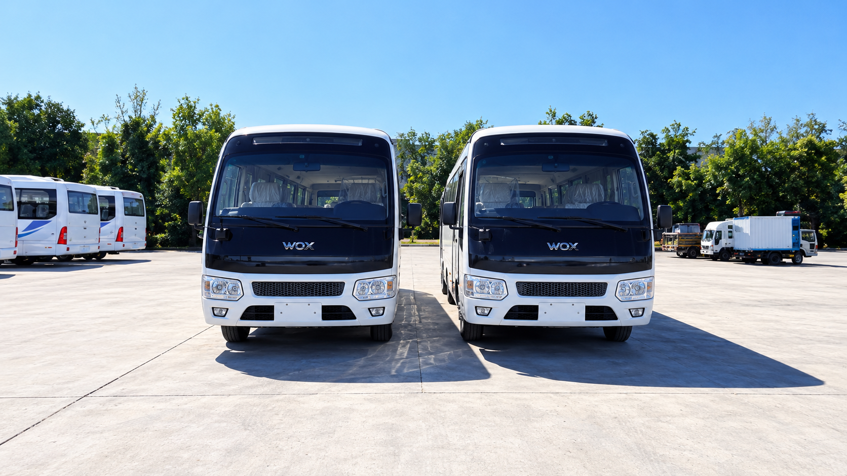 WOX-branded 7.2 m medium buses — Bolivia fleet reference configuration