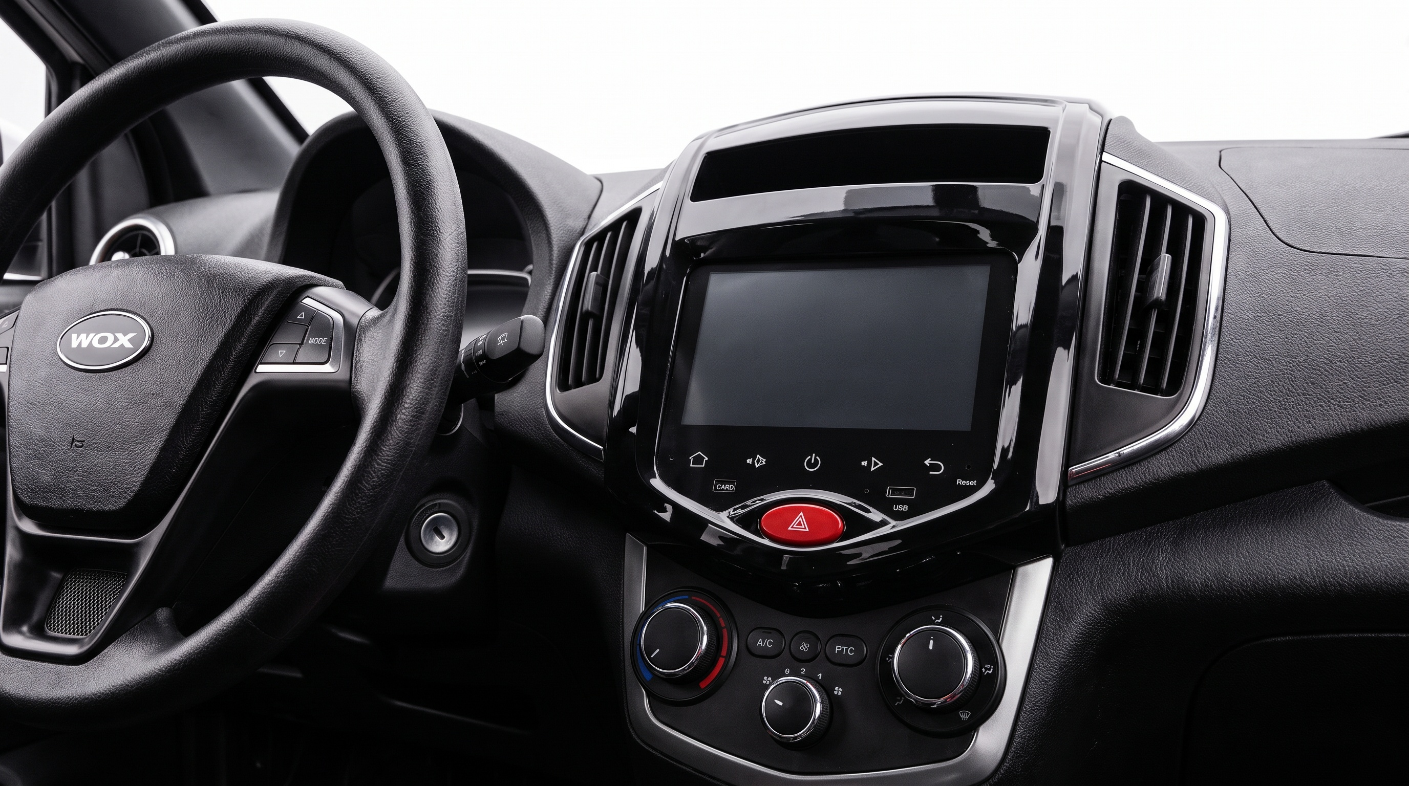WOX NOVA One interior — infotainment touchscreen and climate controls