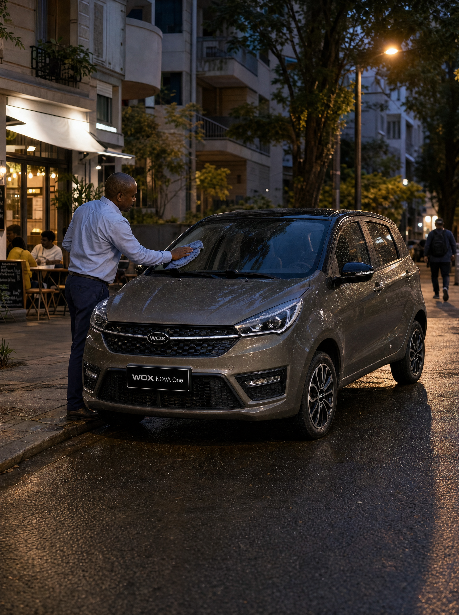 WOX NOVA One Champagne Gold — night city street