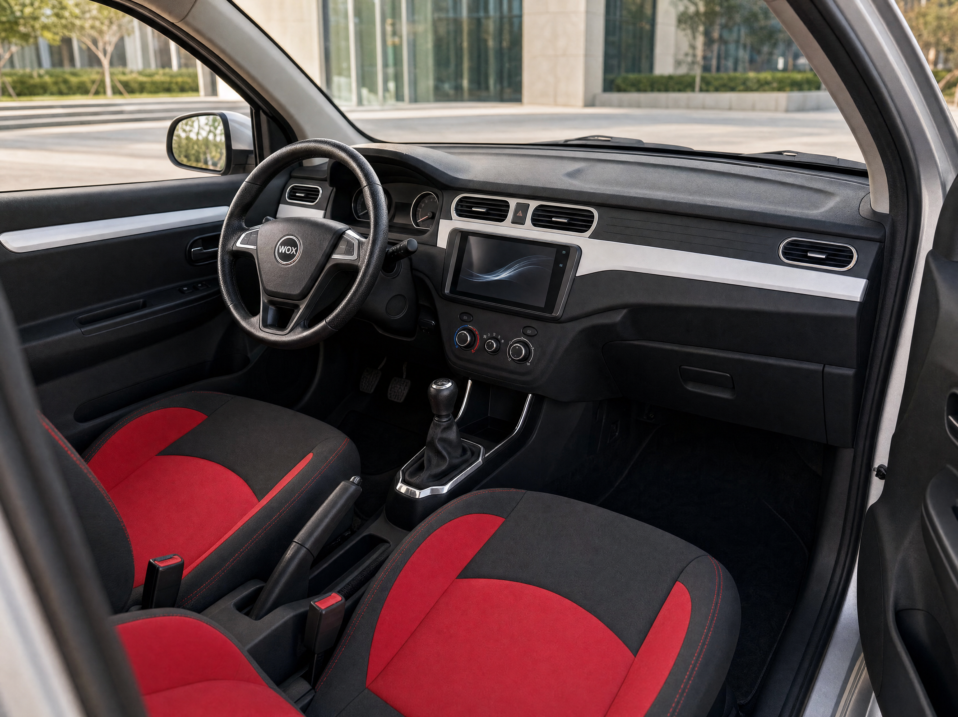 WOX RIVO interior — front seats and dashboard