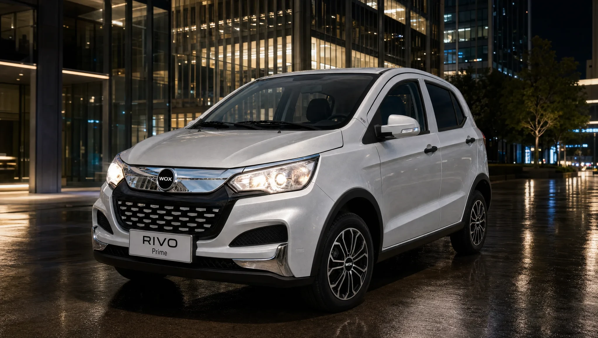 WOX RIVO Prime Silver Grey — night city lights