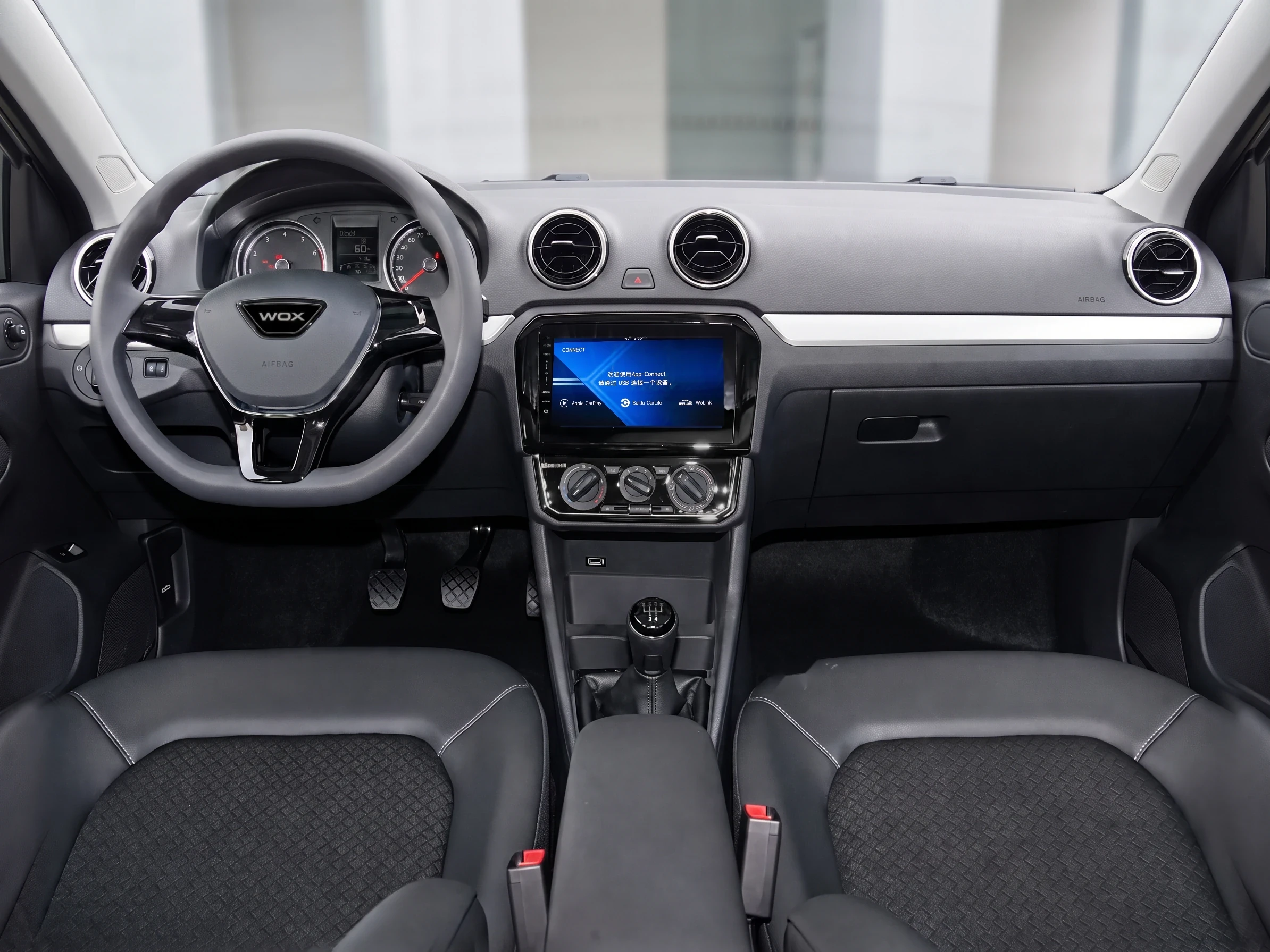 WOX Vela dashboard and driving position