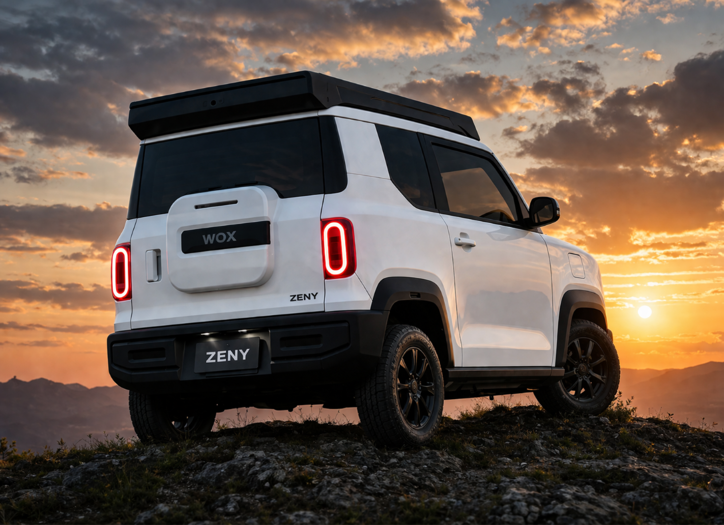 WOX ZENY compact EV outdoor lifestyle shoot